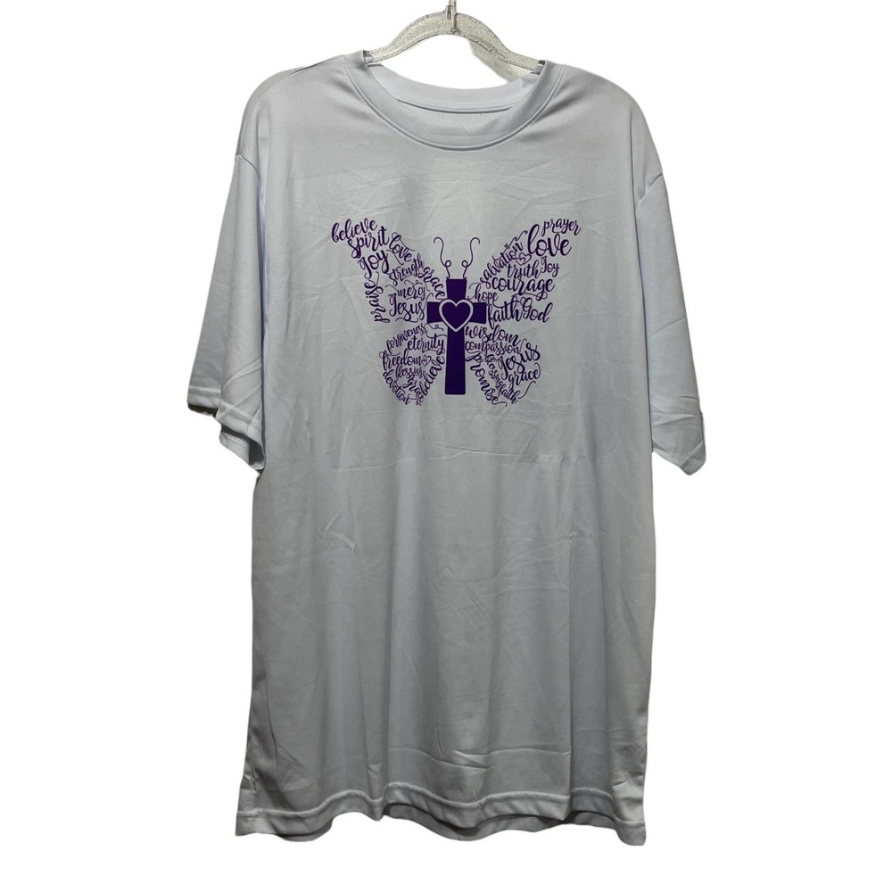 Champro Graphic Tee with Cross and Butterfly Size XL